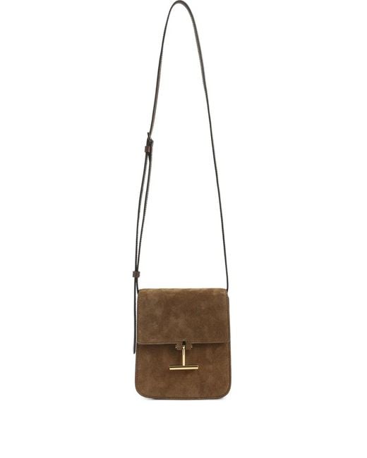 Bolso de hombro con barra en T Tom Ford de color White