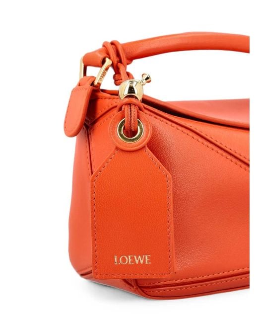 Borsa Puzzle Featherlight Mini di Loewe in Orange