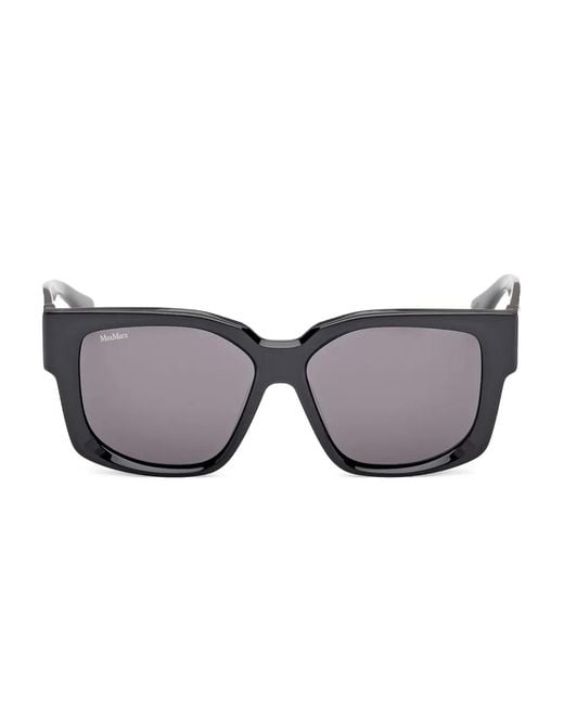 Max Mara Eyewear Gray Geometric-Frame Sunglasses
