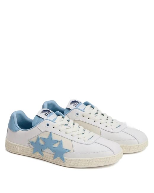 Amiri White Pacific Star-Appliqué Leather Sneakers for men