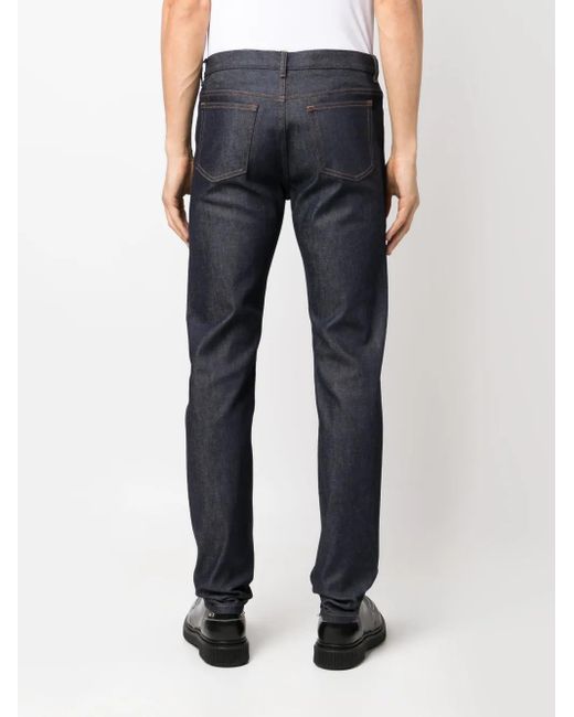 A.P.C. Blue Straight-Leg Jeans for men