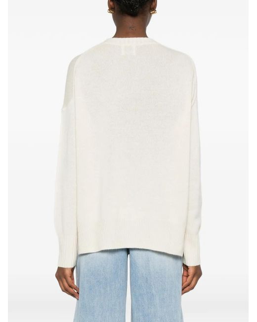 Allude Natural Round-Neck Knitwear