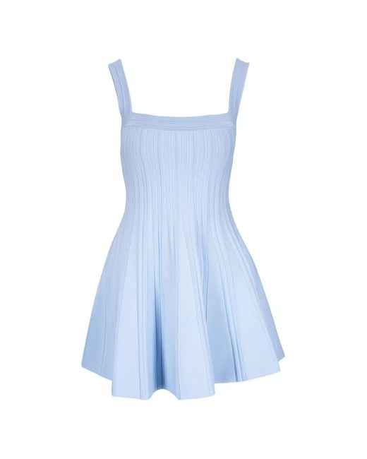 Jonathan Simkhai Blue Square-Neck Mini Dress