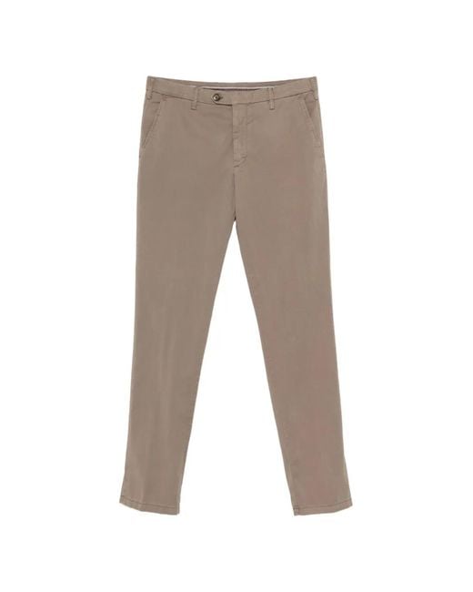 Canali Gray Front-Pleat Trousers for men