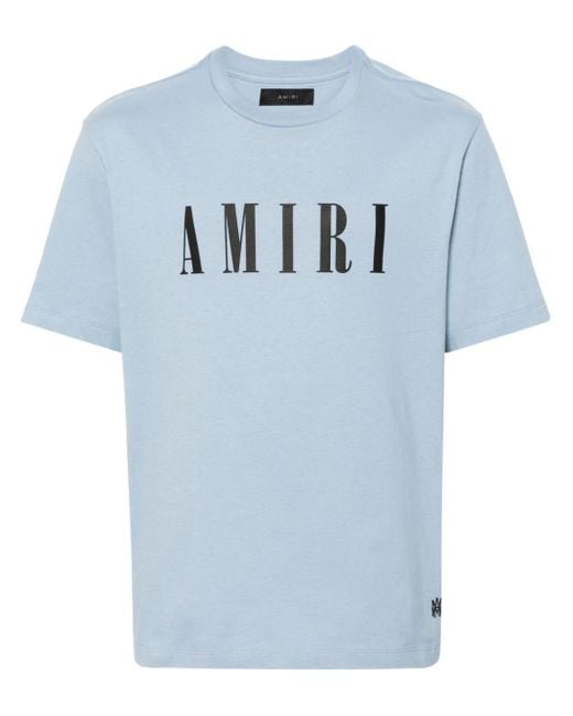 Amiri Katoenen T-shirt Met Logoprint in het Blue voor heren
