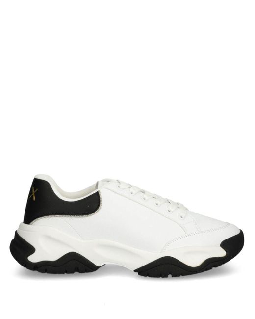 ARMANI EXCHANGE White Panelled Sneakers