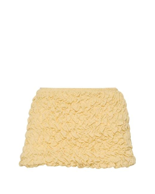 Selia Richwood Natural Lia Shirred Mini Beach Skirt
