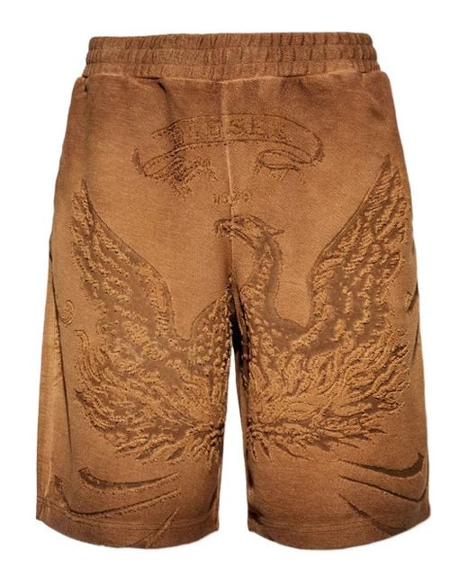 DIESEL Brown P-Crowde Shorts for men