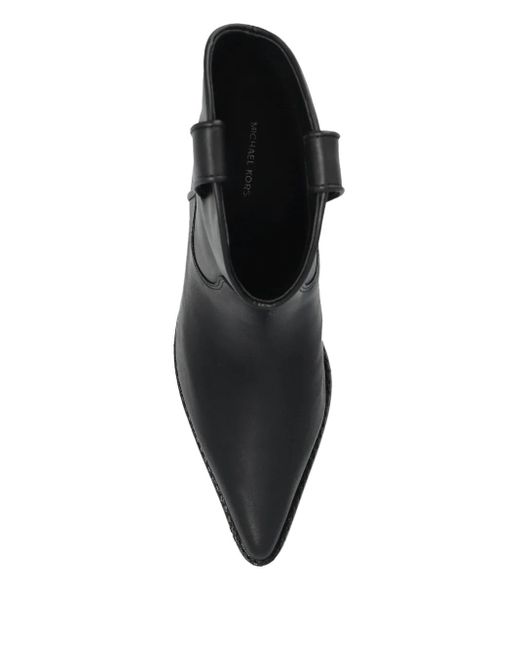 MICHAEL Michael Kors Black 40Mm Pointed-Toe Leather Boots