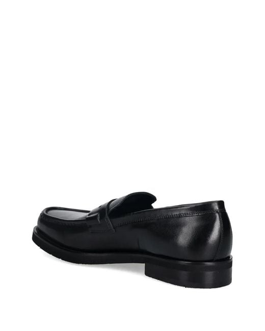 Baldinini Black Leather Penny Loafers for men