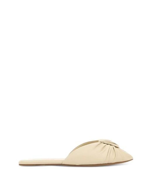 Chloé White Suzie Knotted Leather Sandals