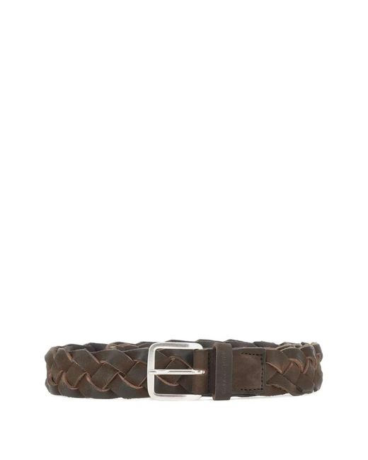 Gianni Chiarini White Braided Buckle Belt for men