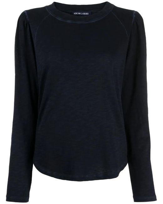 Veronica Beard Black Mason Cotton Baseball Top