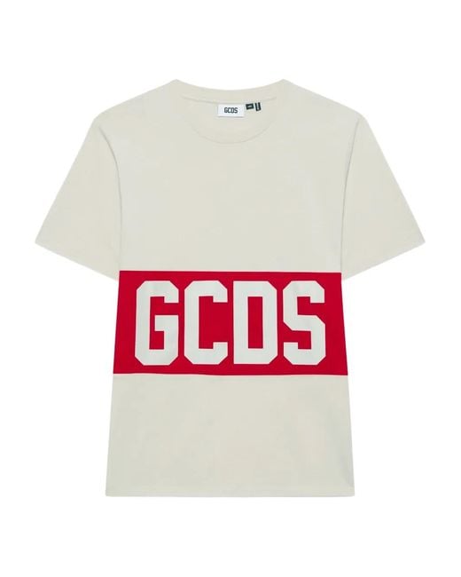 Gcds Red Logo-Print T-Shirt for men