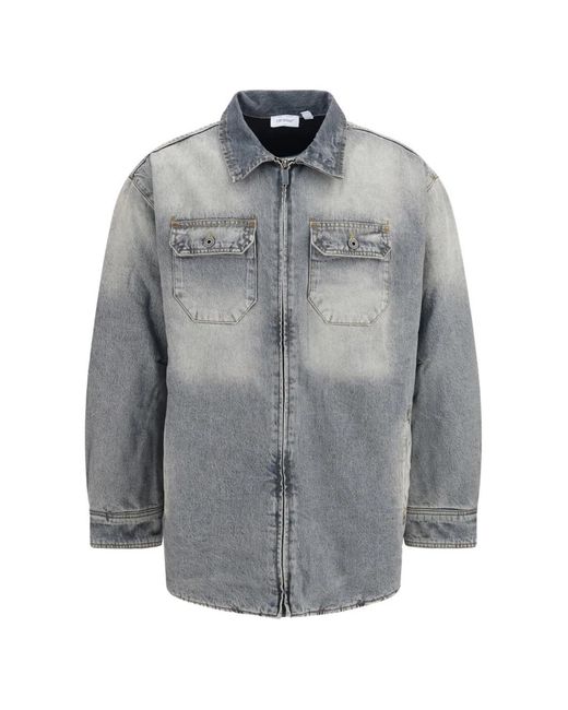 Off-White c/o Virgil Abloh Gray Bookish Denim Jacket for men
