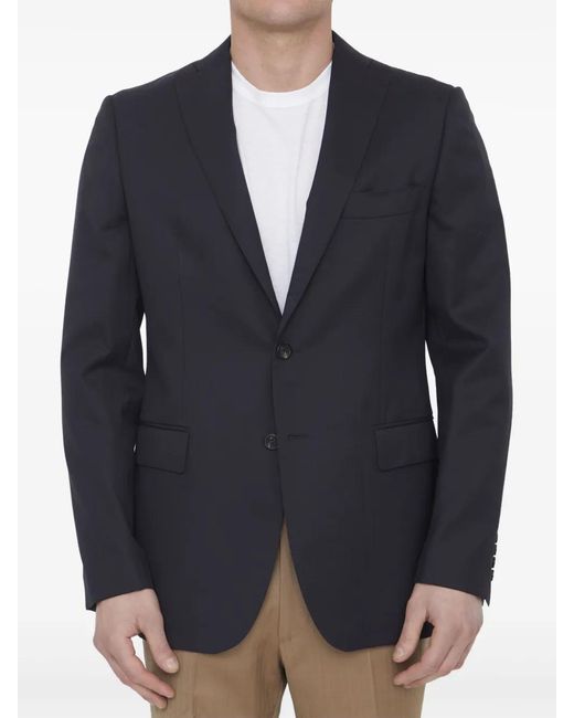 Tonello Blue Wool Blazer for men