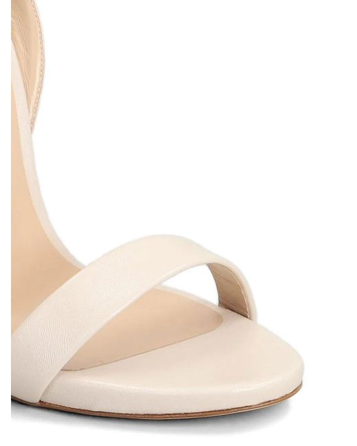 Casadei White Blade Leather Sandals