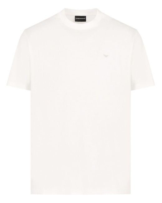 Emporio Armani T-shirt Met Logopatch in het White voor heren