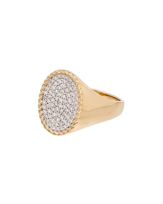 Yvonne Léon White 18Kt Diamond Signet Ring