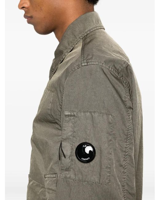 C P Company Gray Button Jacket for men
