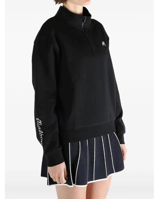 Malbon Golf Black Zip Sweatshirt