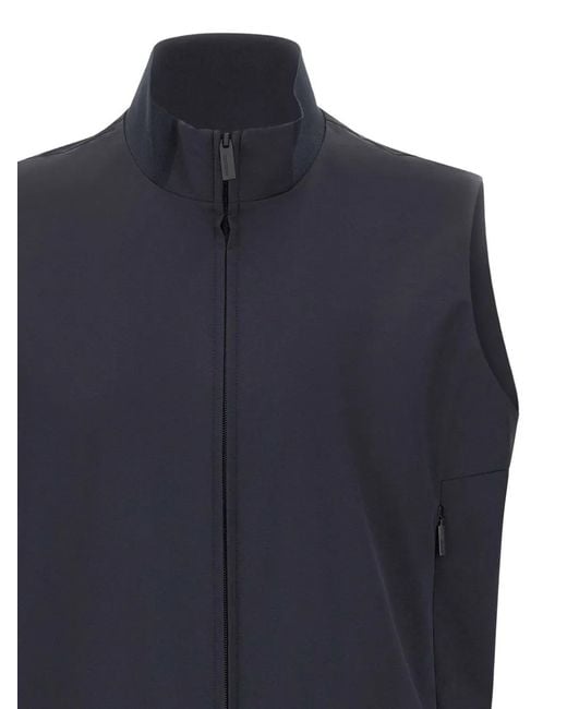 Rrd Blue Zip Mock-Neck Gilets for men