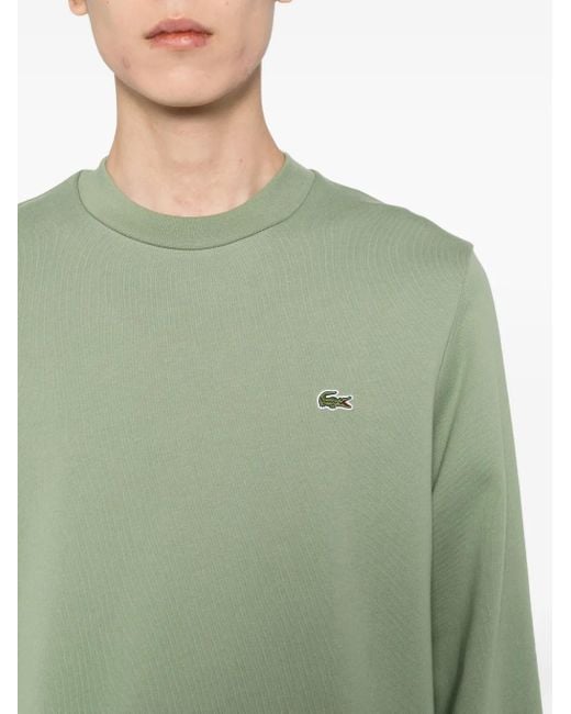 Felpa Con Applicazione di Lacoste in Green da Uomo