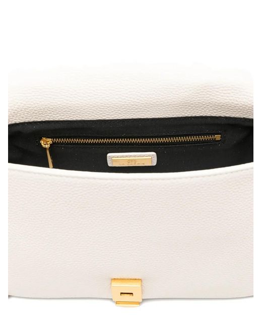 La Carrie White Medium Isabel Fringed Leather Shoulder Bag