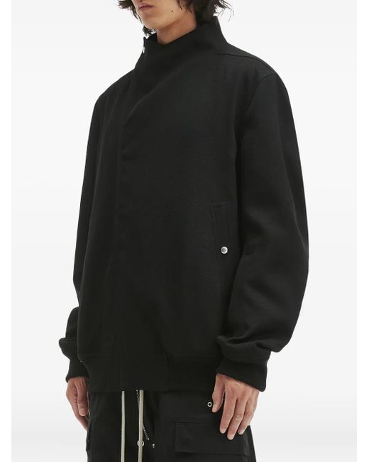 Rick Owens Black Wool Zip Jacket for men
