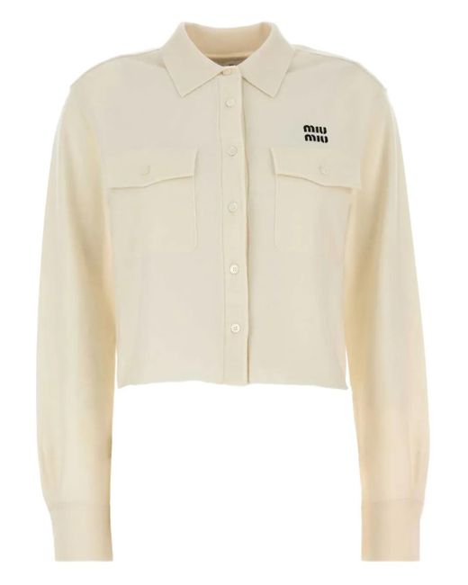 Camicia di Miu Miu in Natural
