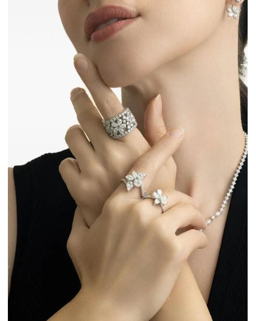 Zydo White Diamond Flower Ring
