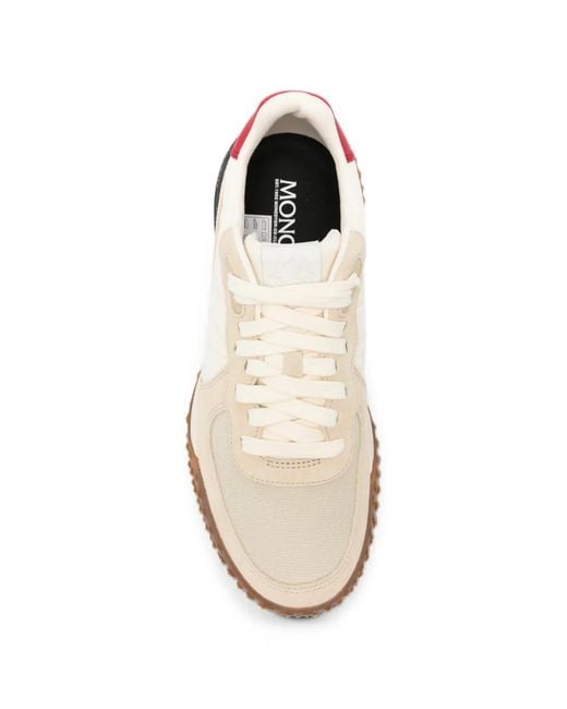 Moncler White Panelled Spiked-Sole Sneakers for men