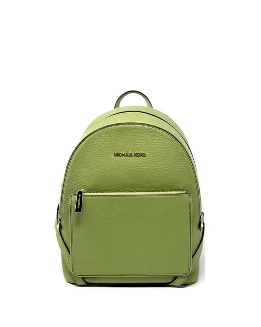 Michael Kors Green Adina Grained Leather Backpack