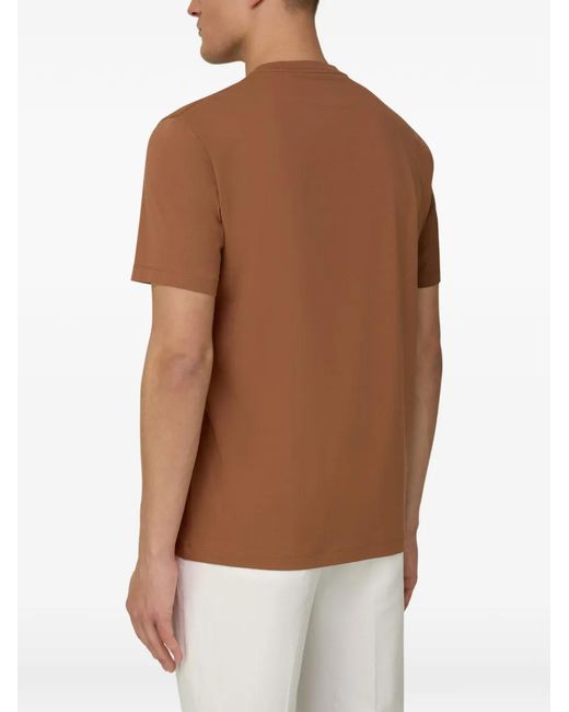 Boggi Brown Round-Neck T-Shirt for men