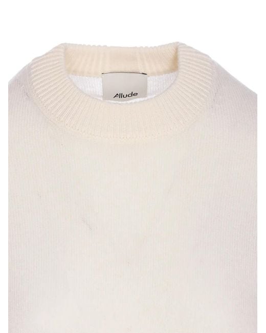 Jersey con cuello redondo Allude de color White