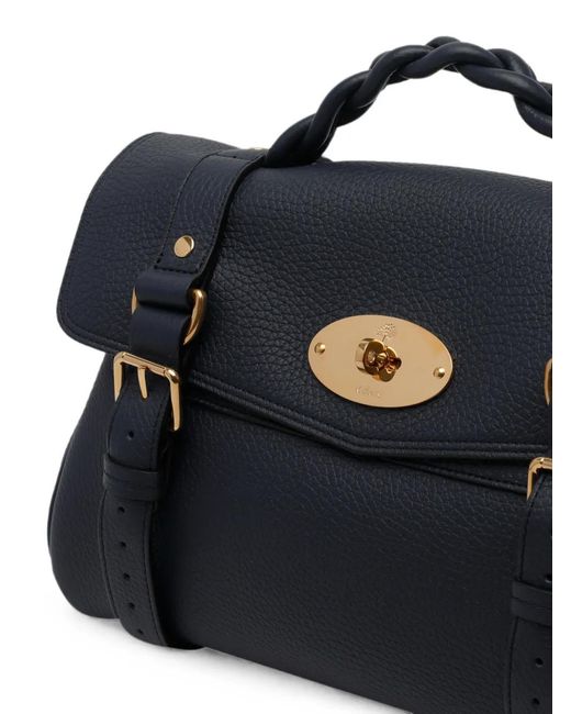 Mulberry Blue Sac À Bandoulière Alexa À Fini Grainé
