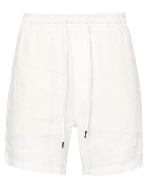 Polo Ralph Lauren White Drawstring-waist Linen Shorts for men