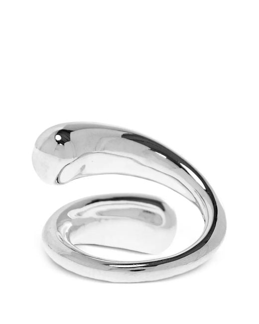 LIE STUDIO White Bague Victoria À Design Sculpté