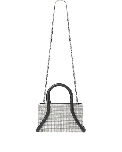 Kara White Tubular Midi Shoulder Bag