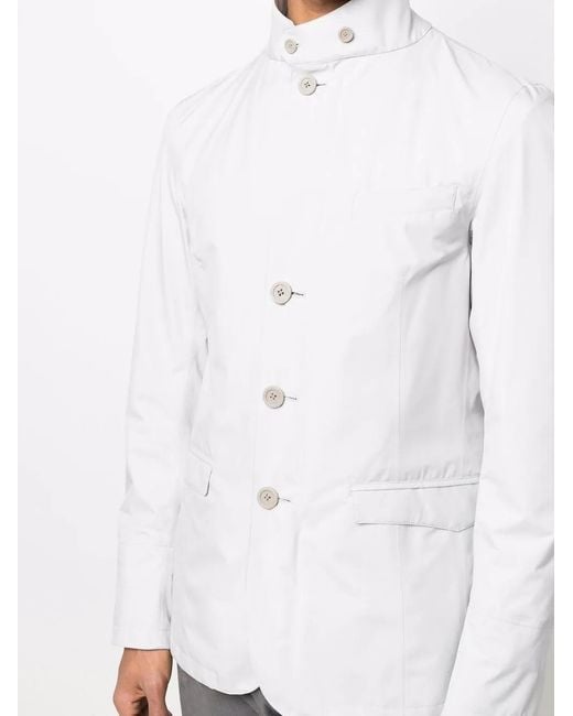 Herno Blue Single-Breasted Jacket for men