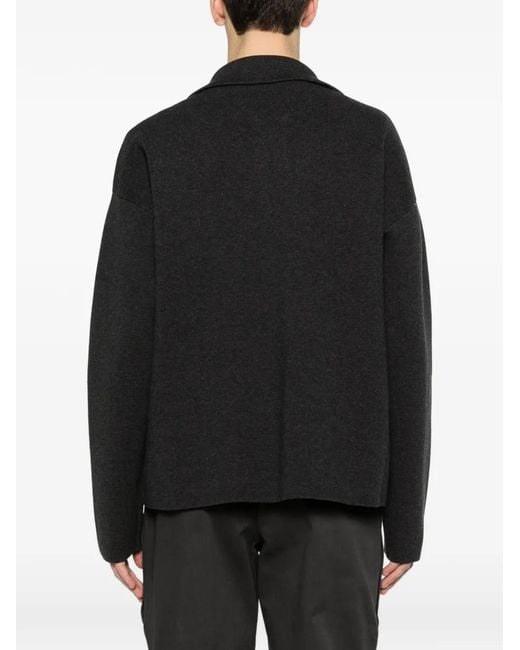 Etudes Studio Black Cardigan Milano À Fermeture Zippée