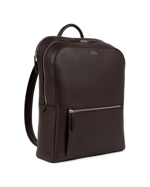 Smythson Black Ludlow Zip-Around Backpack