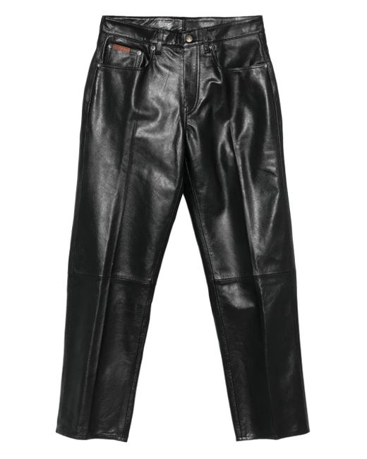 Calvin Klein Leren Broek in het Gray voor heren