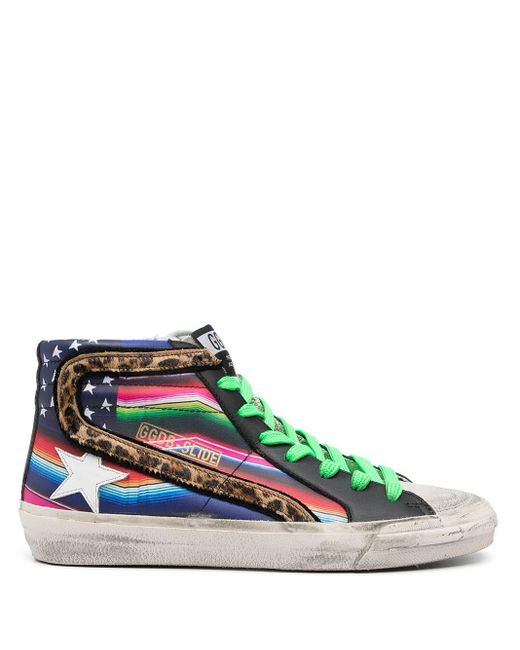 Golden Goose Deluxe Brand Green Signature Star-patch Lace-up Sneakers