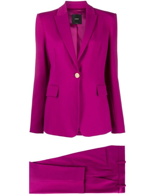 Pinko Purple Tailored Single-breasted Suit