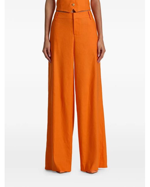 Alice + Olivia Orange Tailored Trousers