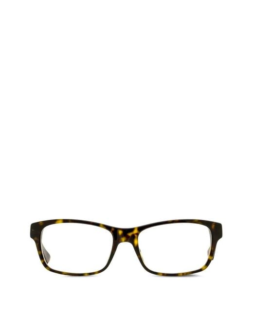Gucci Black Rectangle-Frame Glasses for men
