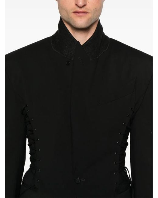 Mugler Black Laced-Up Blazer for men