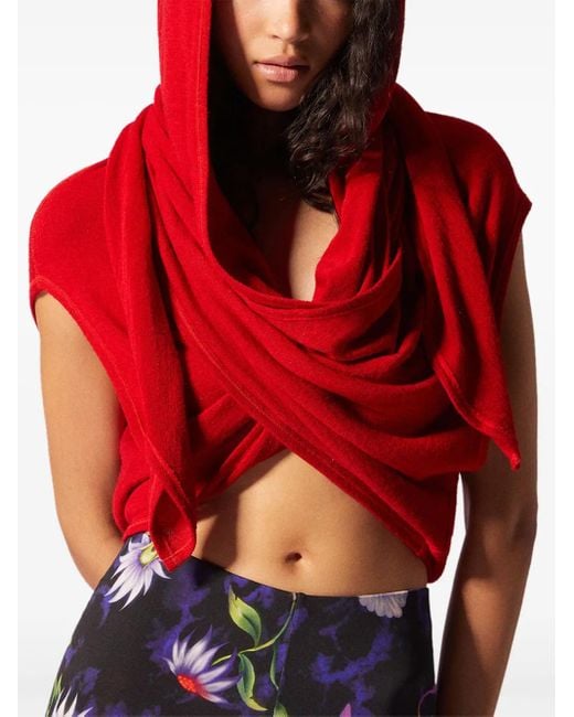 MACCAPANI Top Met Capuchon in het Red