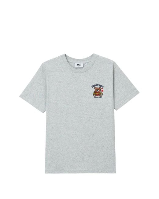Chocoolate Gray Bear-Print T-Shirt